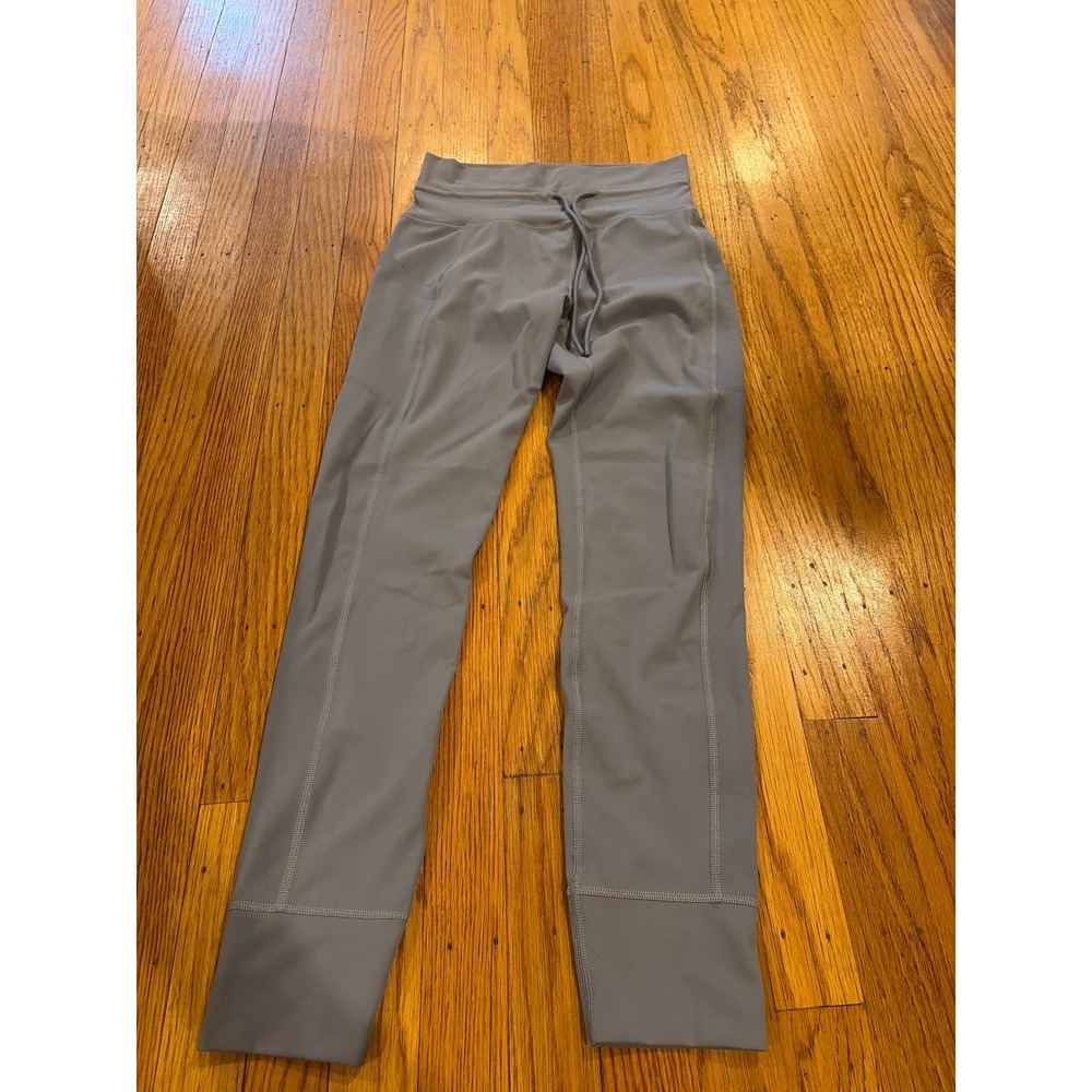 Vuori Daily Legging XS Grey Blue High Rise Drawstring Pocket Yoga Pants VW490